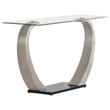 Load image into Gallery viewer, Lana - Satin Glass Top Base Console Table - Silver
