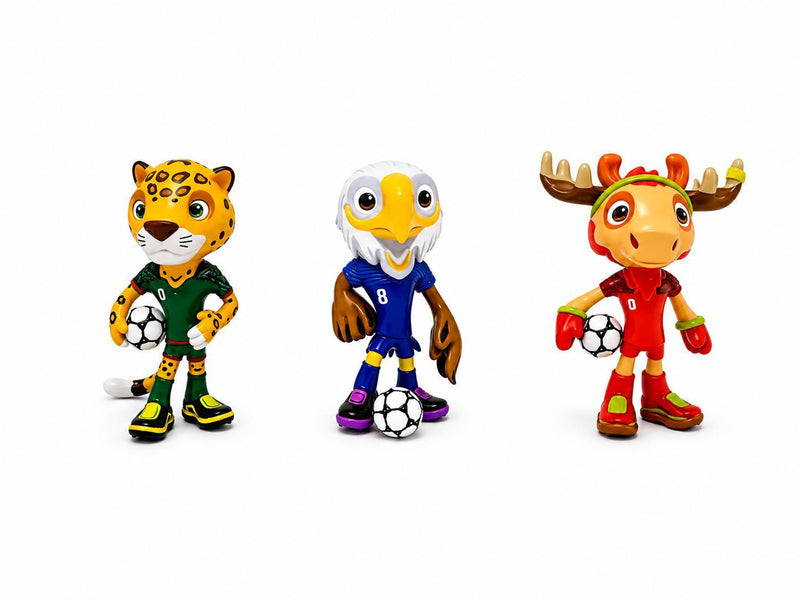 Fifa 2026" World Cup Collectible Mascot Ball Vinyl Figurines (Set of 3) - Red
