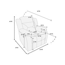 Load image into Gallery viewer, Modern Manual Recliner With Padded Seat And Pillow Arms
