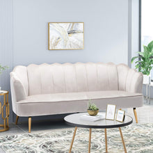 Load image into Gallery viewer, Modern Glam 3 Seater Sofa With Velvet Texture
