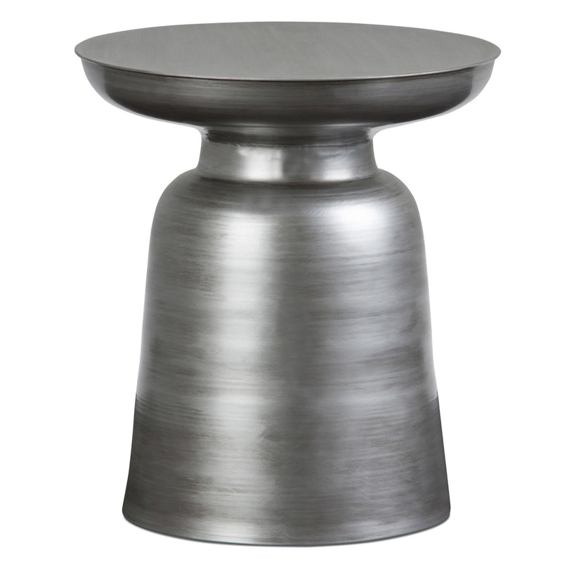18" Round End Table - Silver