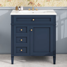 Load image into Gallery viewer, Bathroom Vanity With 2 Drawers And Tip-Out Drawer, Storage Cabinet
