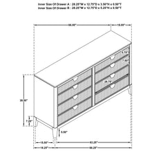 Load image into Gallery viewer, Mason - 8 Drawer Dresser With Fluted Design - Black
