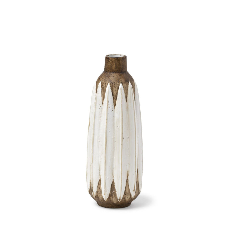 Abstract Cylinder Table Vase (397516) - Brown / White