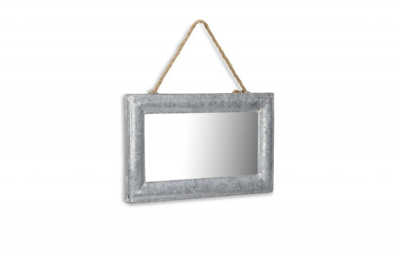 9" Metal Framed Accent Mirror - Silver