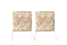 Load image into Gallery viewer, 17" X 17" Faux Fur Solid Color Dining Chair Pads (Set of 2) - Beige
