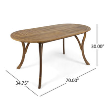 Load image into Gallery viewer, Outdoor Table With Smooth Lines, Slat Top
