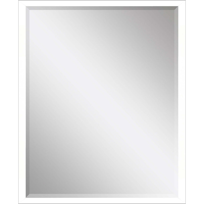 42" Solid Wood Framed Accent Mirror - White