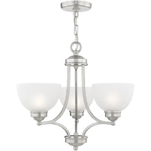 Load image into Gallery viewer, 18'' Three Light Dimmable Chandelier With Shades - Nickel

