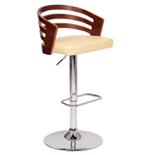 Load image into Gallery viewer, 44" Swivel Low Back Adjustable Height Bar Chair - Cream / Silver

