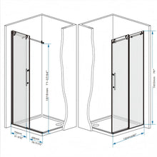 Load image into Gallery viewer, Frameless Shower Door, Smooth Sliding Tracks
