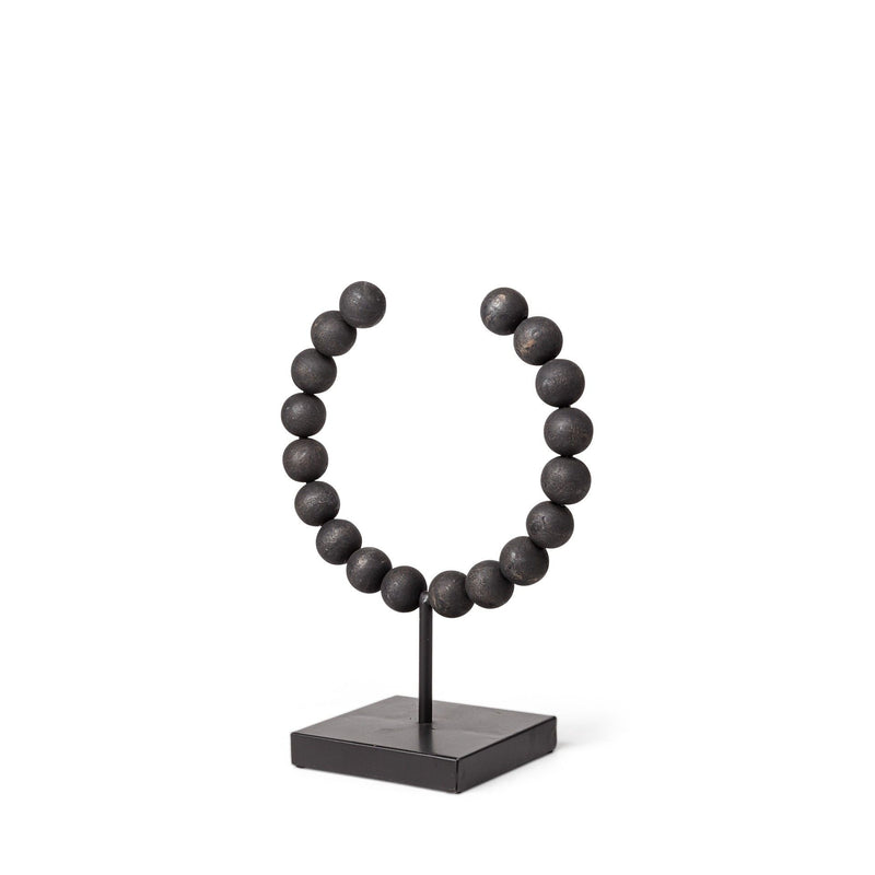 Abstract Beaded Tabletop Sculpture (392495) - Black