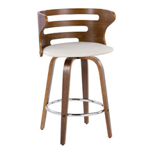 Load image into Gallery viewer, Cosini - Mid Century Modern Fixed Height Barstool With Swivel With Round Footrest (Set of 2)

