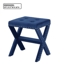 Load image into Gallery viewer, Upholstered Accent Bench With Nailhead Trim
