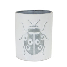 Load image into Gallery viewer, Abstract Round Pot Planters (Set of 3) - White / Gray
