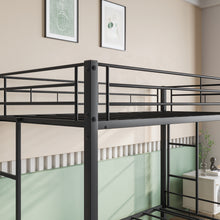 Load image into Gallery viewer, Metal Bunk Bed Twin Over Twin, Heavy Duty Twin Bunk Beds with shelf and Slatted Support No Box Spring Needed Black
