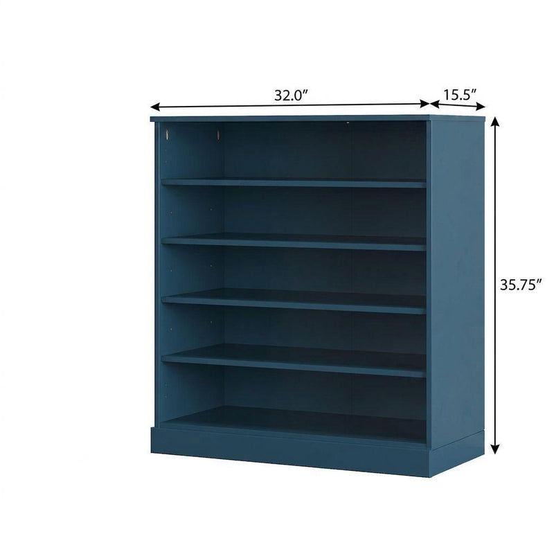 Twenty Pair Solid Woodshoe Storage Cabinet (752320) - Teal Blue