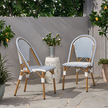 Load image into Gallery viewer, Outdoor Rattan And Aluminum French Bistro Chairs Set
