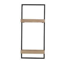 Load image into Gallery viewer, Wall Shelf With Two Shelves - Black Brown
