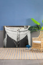 Load image into Gallery viewer, Large And Rectangular Wall Art With Frame, Wall Decor For Living Room - White / Blue
