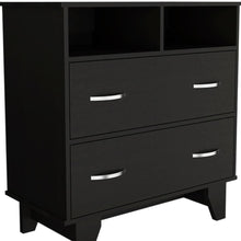 Load image into Gallery viewer, Wood Two Drawer Dresser - Black
