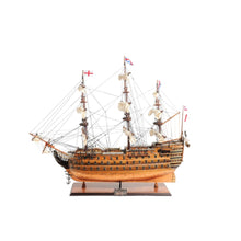 Load image into Gallery viewer, Hand Painted HMS Victory Bottom Model Boat - Brown / Copper
