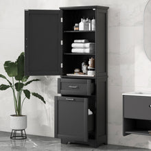 Load image into Gallery viewer, Tall Freestanding Bathroom Storage Cabinet With Adjustable Shelf And 2 Drawers

