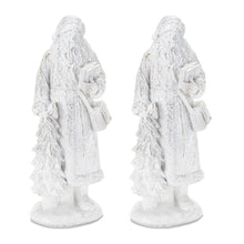 Load image into Gallery viewer, Poly Christmas Santa Figurine (Set of 2) - White
