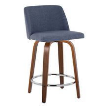 Load image into Gallery viewer, Toriano - Mid Century Modern Fixed Height Counter Stool With Swivel With Round Footrest (Set of 2)
