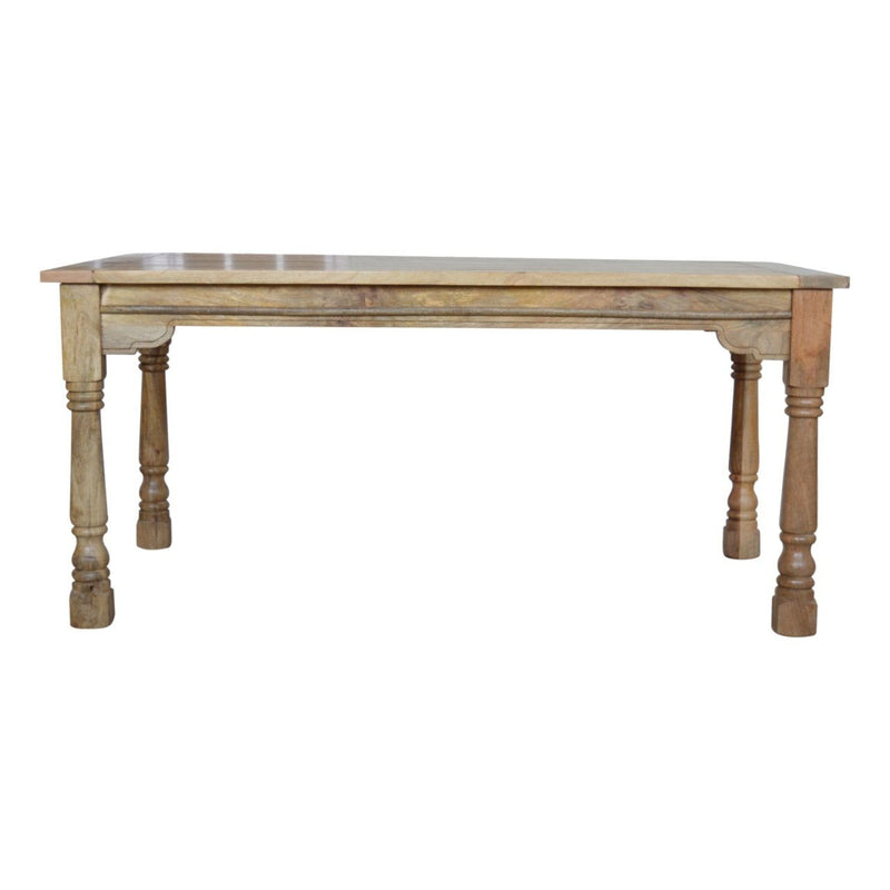 Solid Wood Self-Storing Leaf Extendable Dining Table - Brown