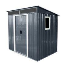 Load image into Gallery viewer, Outdoor Metal Storage Shed With Window And Transparent Plate For Garden, Lawn
