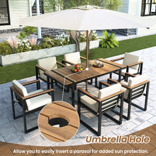 Load image into Gallery viewer, 7 Pieces Outdoor Dining Set Patio Dining Table And Chair Set With And Removable Cushions For Patio
