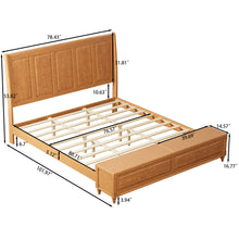 Load image into Gallery viewer, Sleigh Bed Frame With Tall Headboard And Storage Bench
