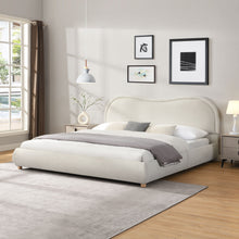 Load image into Gallery viewer, Upholstered Platform Bed Frame With Curved Headboard
