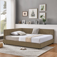 Load image into Gallery viewer, Upholstered Bed Frame With Tufted Backrest And Armrests
