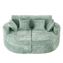 Load image into Gallery viewer, Boneless Design Upholstered Sofa Bed With Cup Holders
