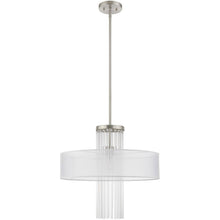 Load image into Gallery viewer, Metal Dimmable Chandelier With Shades - Nickel / Clear
