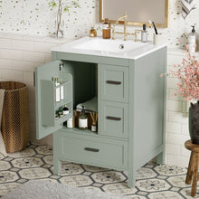 Load image into Gallery viewer, Bathroom Vanity With Sink, Soft-Close Doors, Double-Layer Shelf And 3 Drawers
