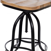 Load image into Gallery viewer, Steel Swivel Counter Height Bar Chair - Brown And Black
