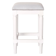 Load image into Gallery viewer, Solid Wood Backless Counter Height Bar Chair - Gray And Antiqued White
