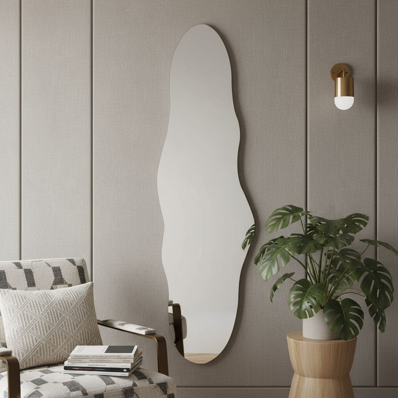 59" Abstract Frameless Accent Mirror - Clear