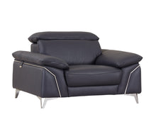 Load image into Gallery viewer, Genuine Italian Leather Chair - Navy Blue
