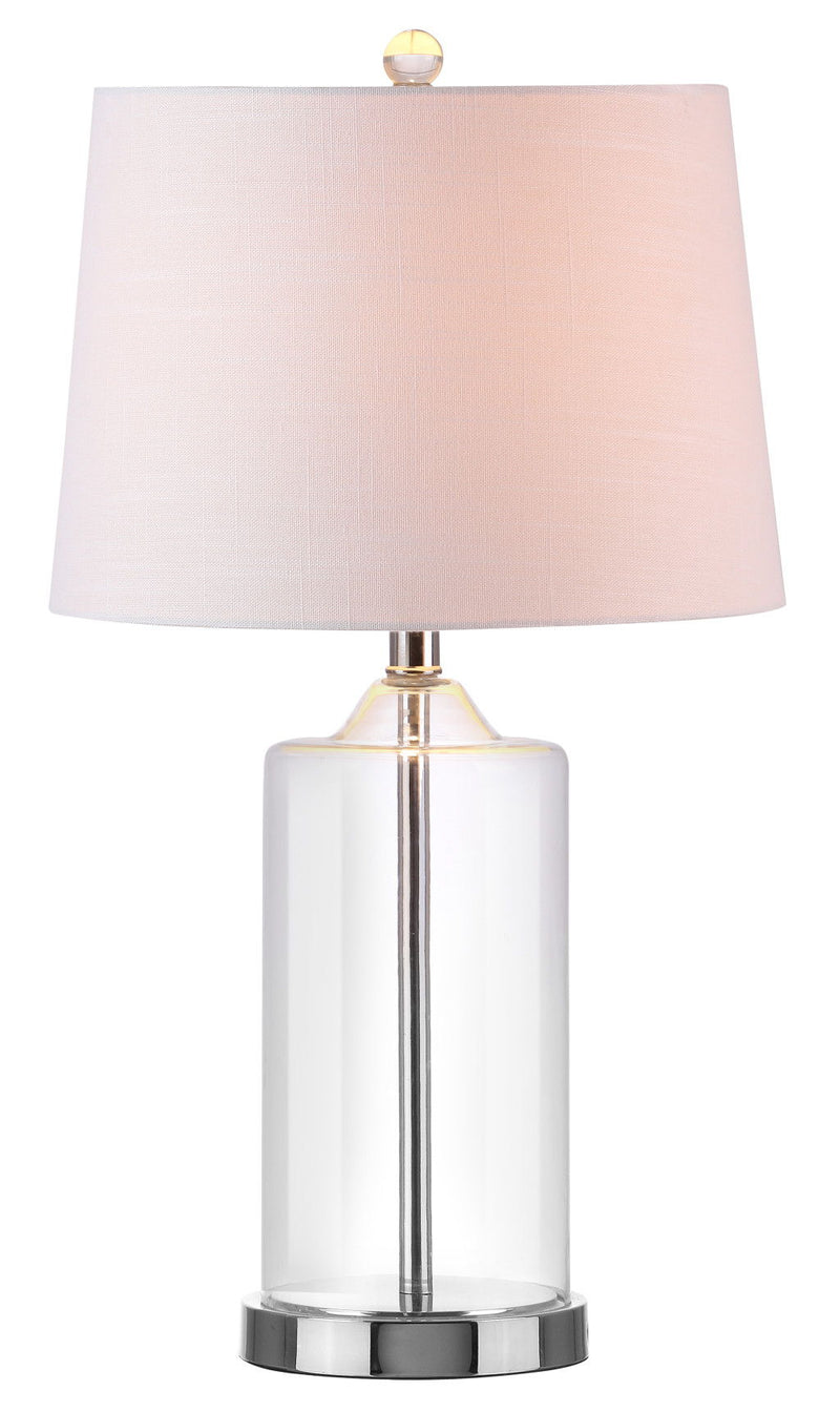 Bedside Lamp With Drum Shade - Clear