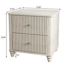Load image into Gallery viewer, Fluted Nightstand With 3 Drawers
