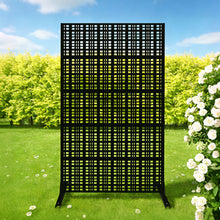 Load image into Gallery viewer, Outdoor And Indoor Divider With Freestanding Decorative Privacy Screen - Black
