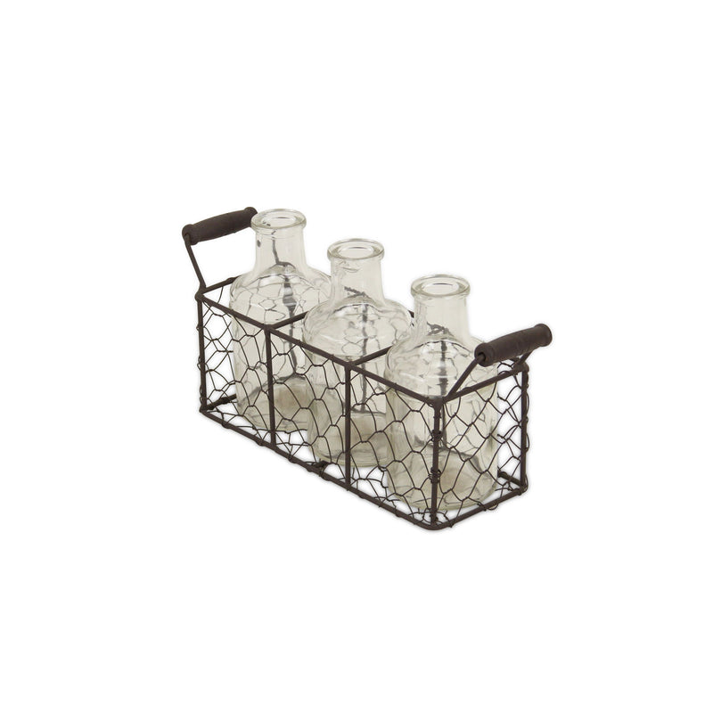 Glass Decorative Bottle (488165) - Brown