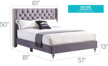 Load image into Gallery viewer, Upholstered Nailhead Trim Chic Bed
