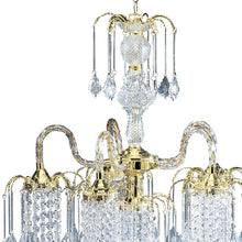 Load image into Gallery viewer, Two Tier Crystal And Hanging Chandelier Light - Clear / Gold
