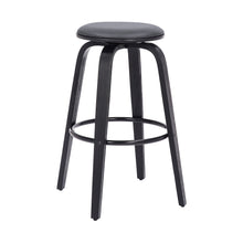 Load image into Gallery viewer, Solid Wood Swivel Backless Bar Height Bar Chair - Gray / Black
