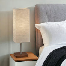 Load image into Gallery viewer, Wildside Paper Shade With Walnut Wood Table Lamp - Light Brown

